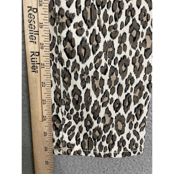 Chicos So Slimming Girlfriend Leopard Print Slim Leg Ankle Jeans Size 1 4R - Picture 7 of 8